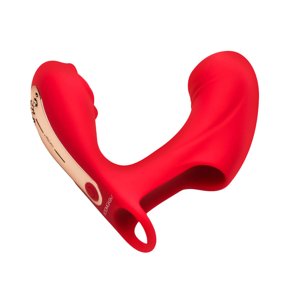 XR Brands Red Rose Touch Pulsing Silicone Finger Vibrator