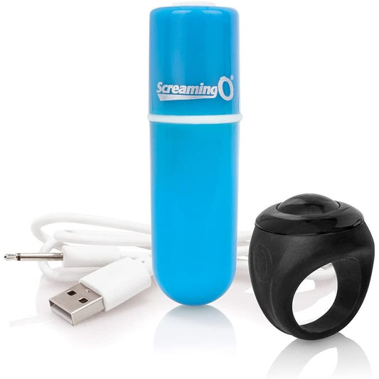 Screaming O Blue Rechargeable Remote Control Bullet