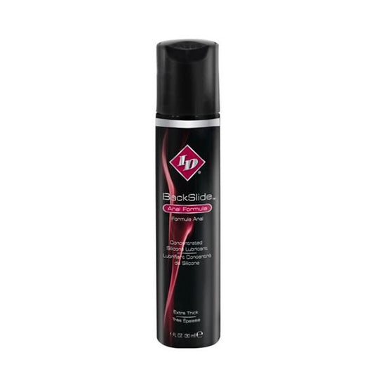 ID Lube Clear Silicone-Based BackSlide Anal Lubricant 1floz