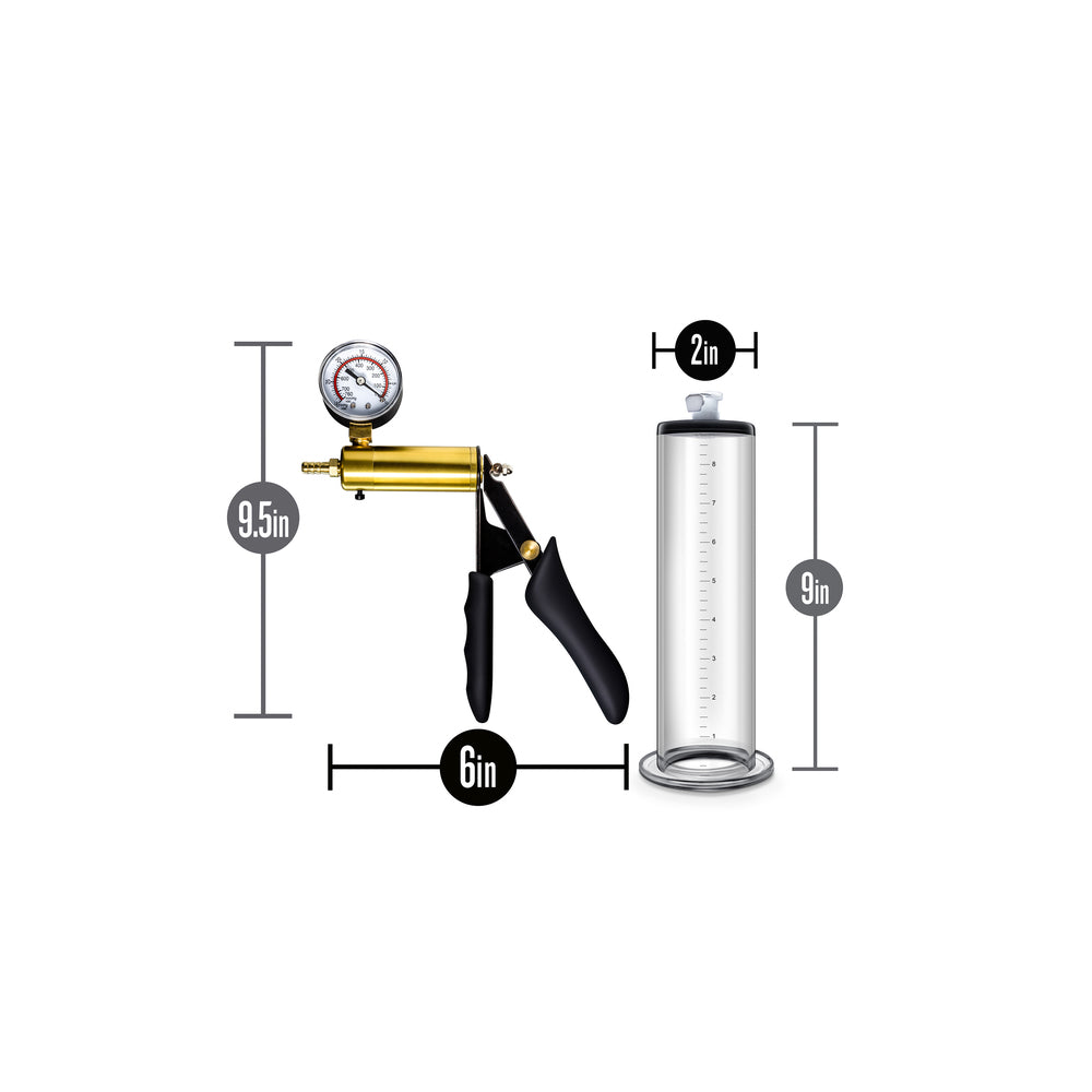Performance VX6 Clear Vacuum Penis Pump with Gauge