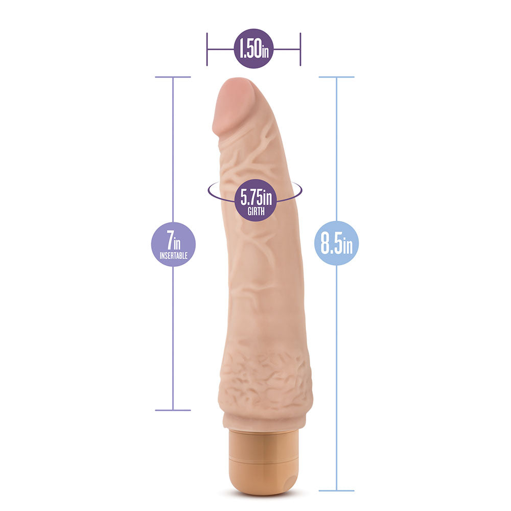 Dr. Skin Realistic Skin Tone 8.5 Inch Vibrating Cock