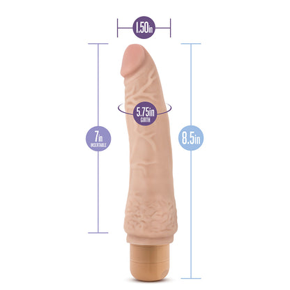 Dr. Skin Realistic Skin Tone 8.5 Inch Vibrating Cock