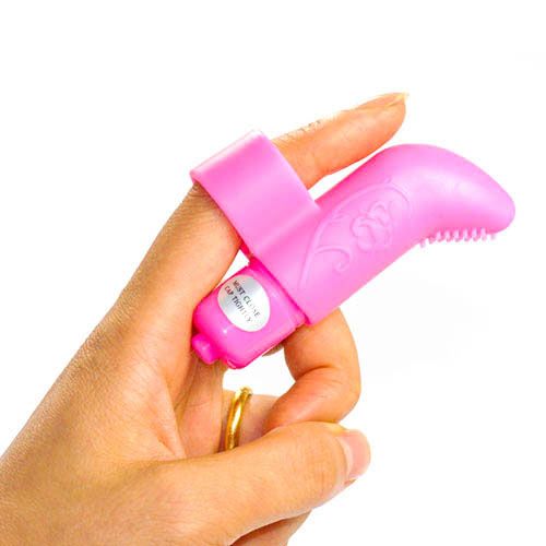 Silicone Bliss Pink Mini Finger Vibrator with Multiple Speeds