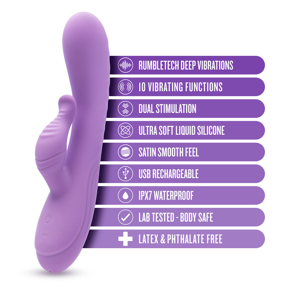 Blush Pink Evelyn Dual Stimulator Vibe with 10 Modes