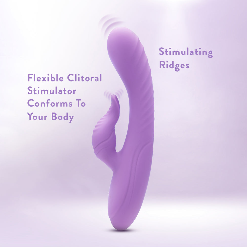 Blush Pink Evelyn Dual Stimulator Vibe with 10 Modes