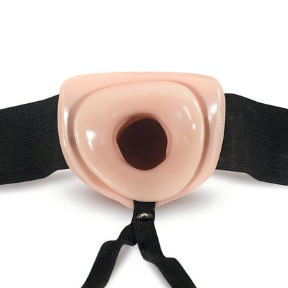 Dr. Skin Vanilla 6 Inch Hollow Strap On with Adjustable Harness