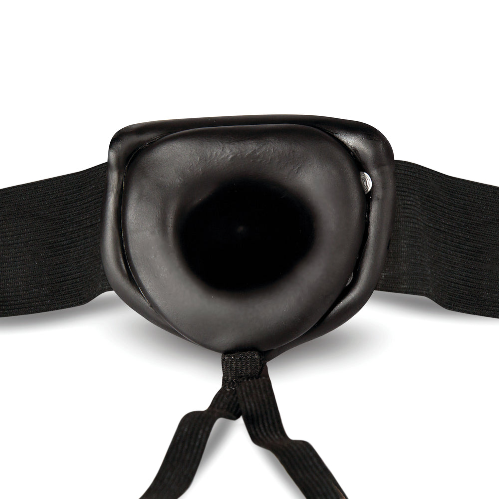 Dr. Skin Black 6 Inch Hollow Strap On with Adjustable Harness
