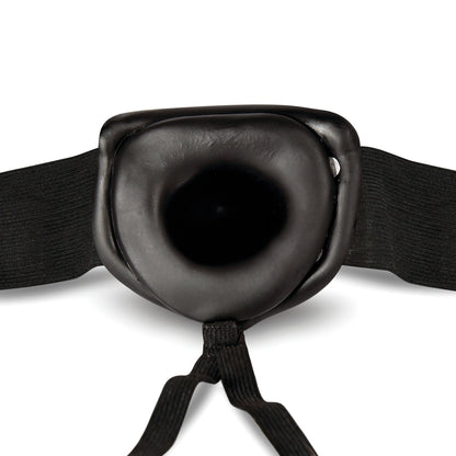 Dr. Skin Black 6 Inch Hollow Strap On with Adjustable Harness