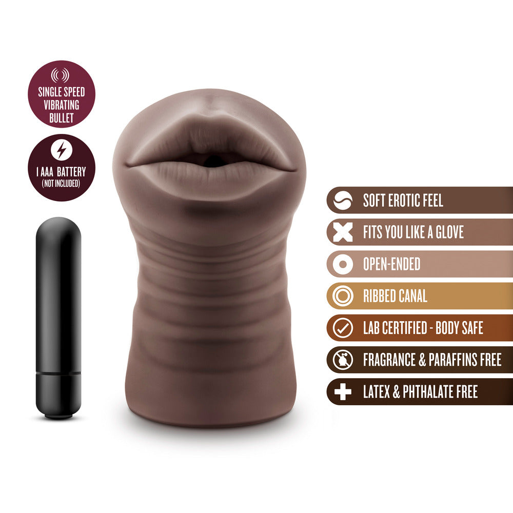 Hot Chocolate Heather Mouth Vibrating Masturbator

