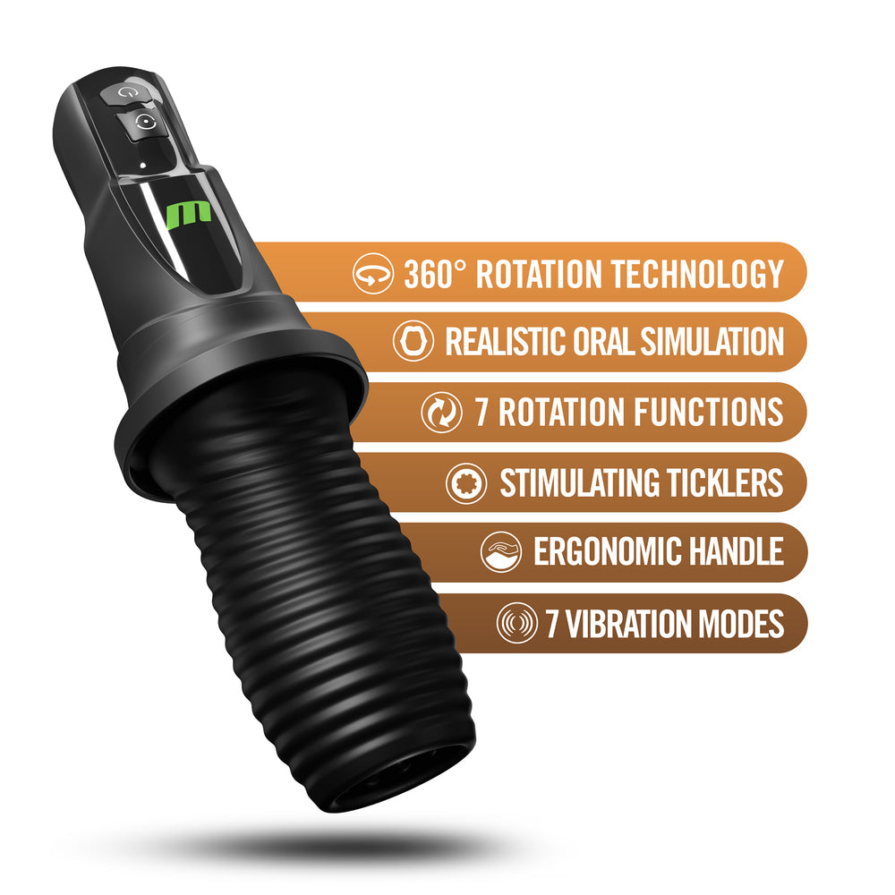 Blush Novelties 3rd Base Vibrating Rotating Masturbator Features