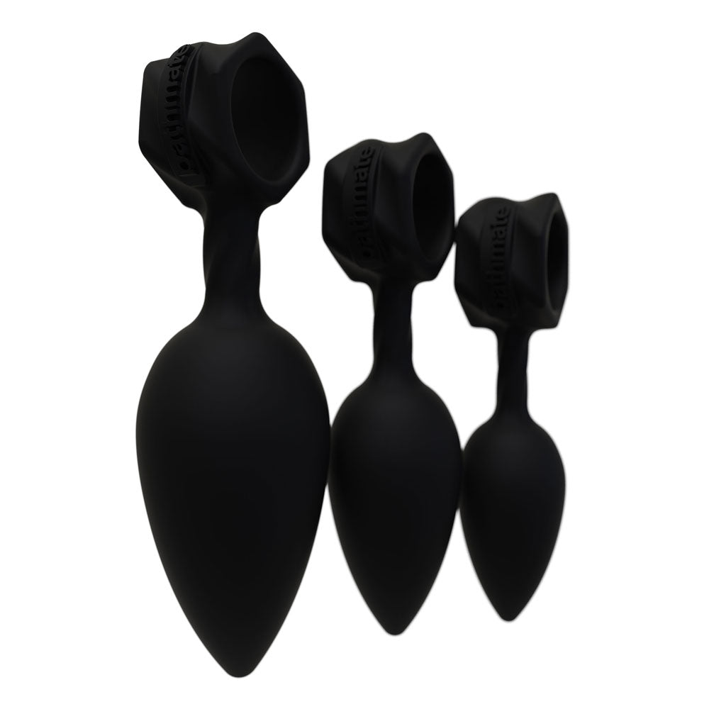 Bathmate Black Anal Training Plugs with Vibe Bullet