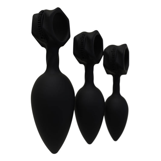 Bathmate Black Anal Training Plugs with Vibe Bullet