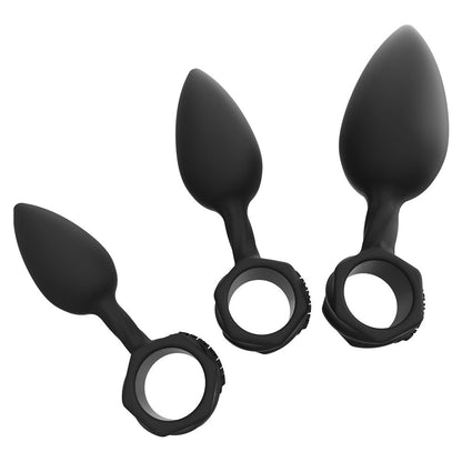 Bathmate Black Anal Training Plugs with Vibe Bullet
