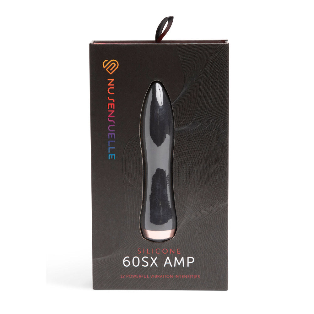 Nu Sensuelle Black Silicone 60SX AMP Bullet with 12 Vibrations
