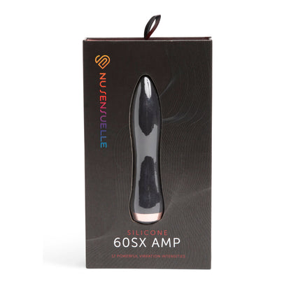 Nu Sensuelle Black Silicone 60SX AMP Bullet with 12 Vibrations