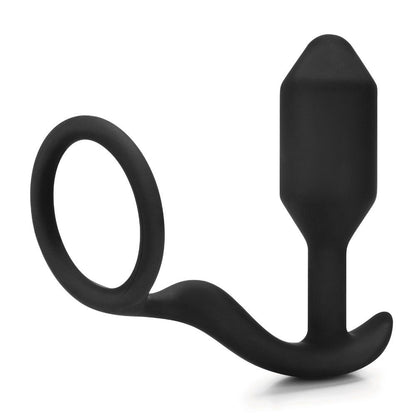 bVibe Black Multi-Sensation Weighted Anal Plug and Cock Ring