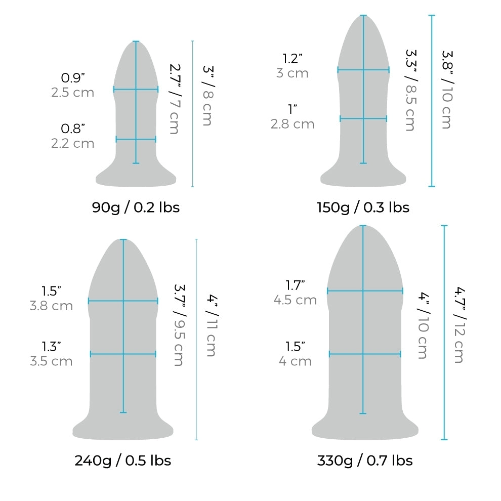 bVibe Beginner Clear Anal Dilators Set