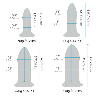 bVibe Beginner Clear Anal Dilators Set