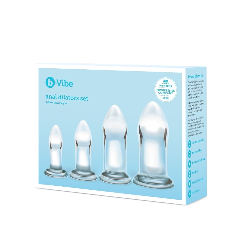 bVibe Beginner Clear Anal Dilators Set