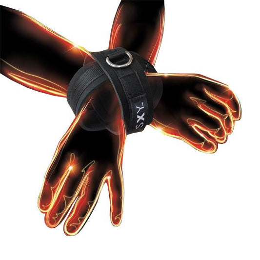 SXY Black Deluxe Neoprene Cross Restraint Cuffs