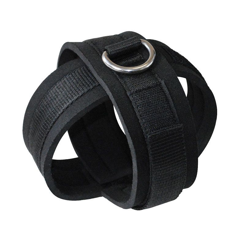 SXY Black Deluxe Neoprene Cross Restraint Cuffs