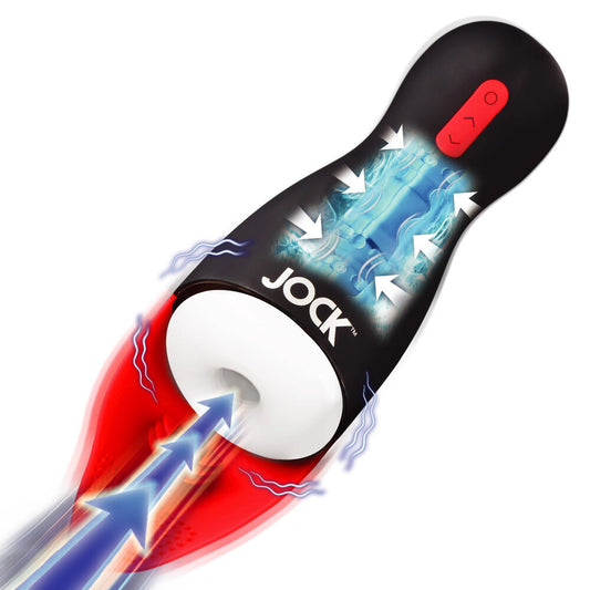 PleasureTech Red Jock Sucking Vibrating Masturbator