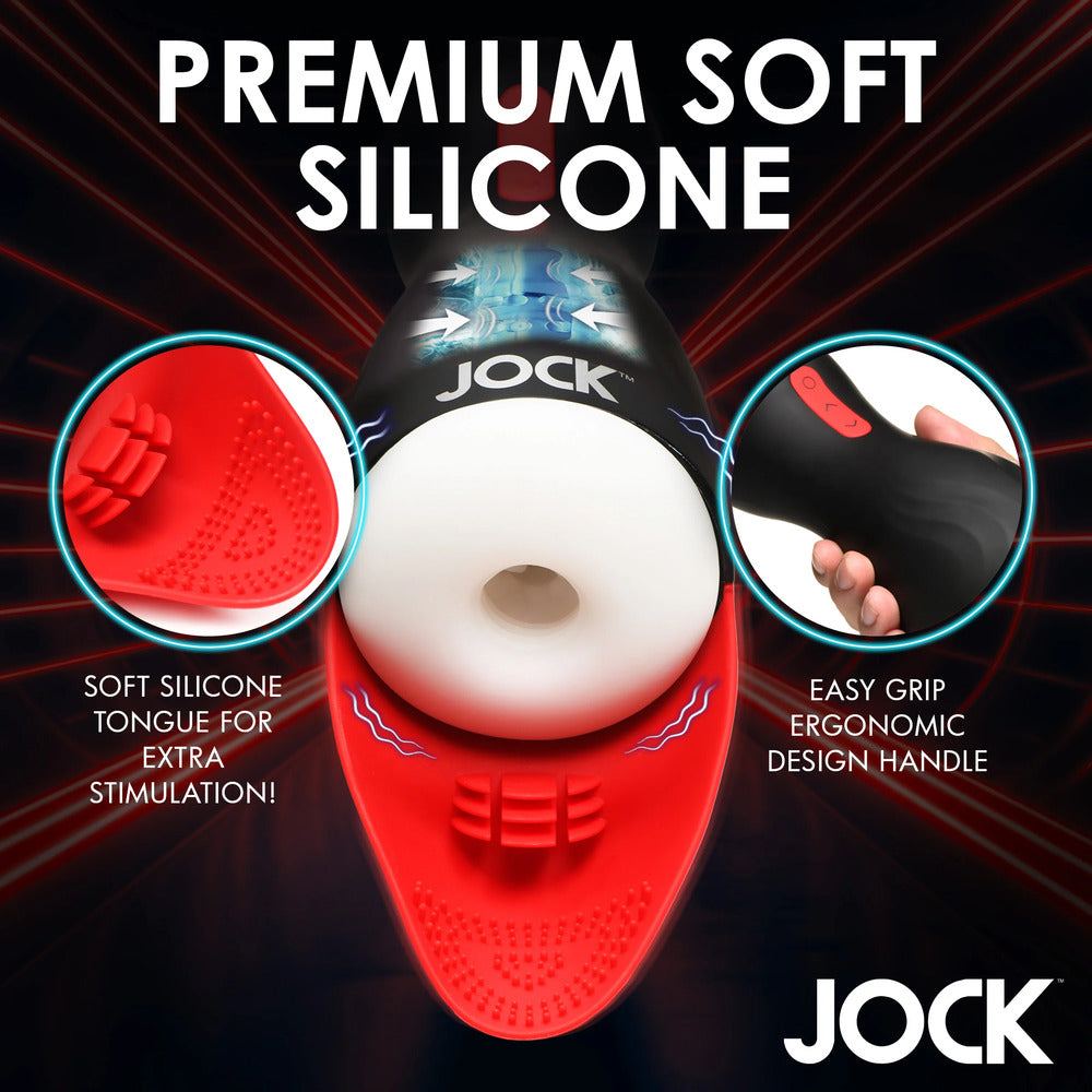 PleasureTech Red Jock Sucking Vibrating Masturbator