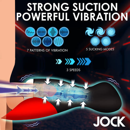 PleasureTech Red Jock Sucking Vibrating Masturbator