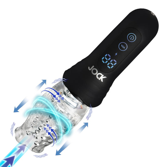 Jock Clear TPE Spinning Thrusting Vibrating Masturbator
