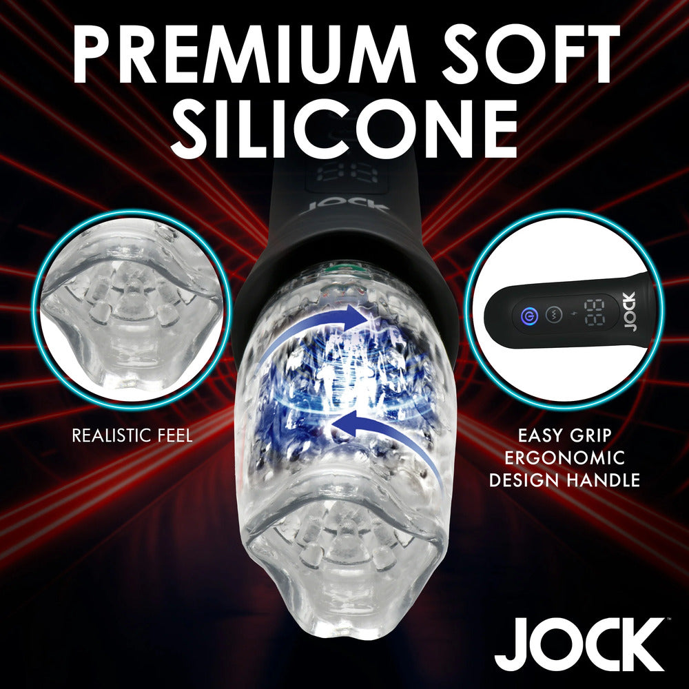 Jock Clear TPE Spinning Thrusting Vibrating Masturbator