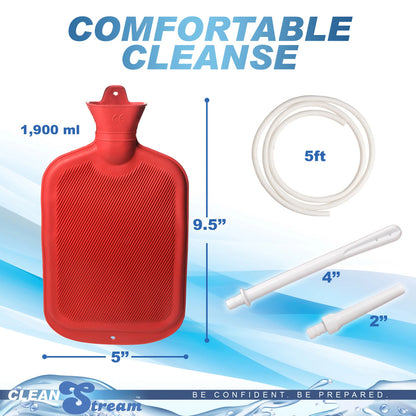 CleanStream Water Bottle Douche Kit with Enema and Vaginal Tips