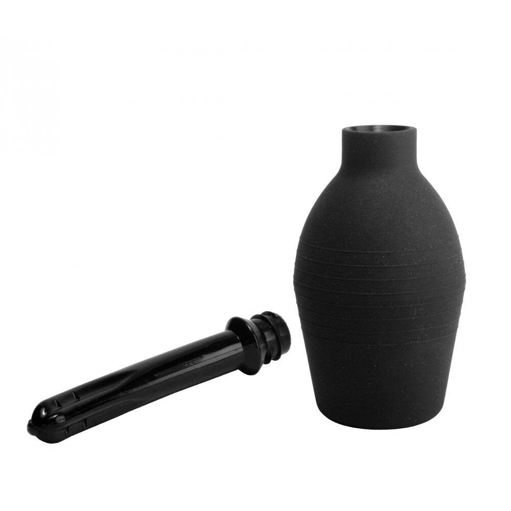 Clean Stream Black Silicone Enema Bulb with Long Nozzle