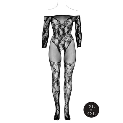 Le Desir Black Off Shoulder Long Sleeve Bodystocking
