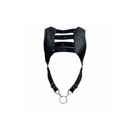 Male Basics Black Dungeon Crop Top Cockring Harness