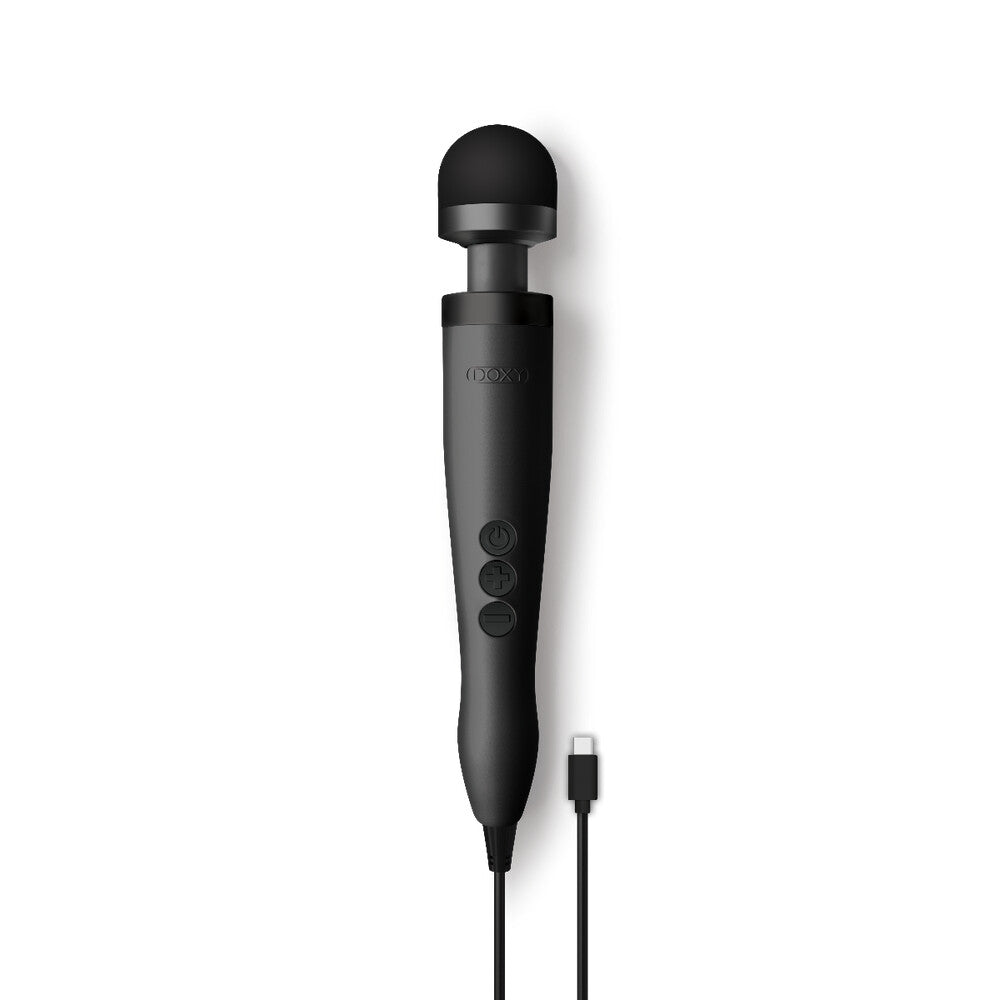 Doxy Black USB Powered Wand Massager with 10ft Cable