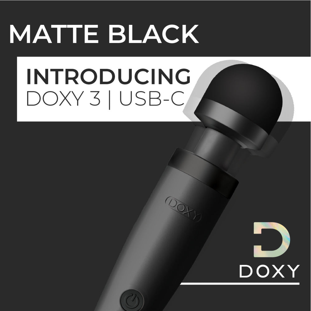 Doxy Black USB Powered Wand Massager with 10ft Cable