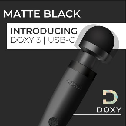 Doxy Black USB Powered Wand Massager with 10ft Cable