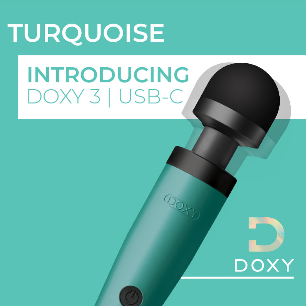 Doxy Turquoise Wand 3 USB Powered Massager 10ft Reach