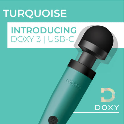 Doxy Turquoise Wand 3 USB Powered Massager 10ft Reach