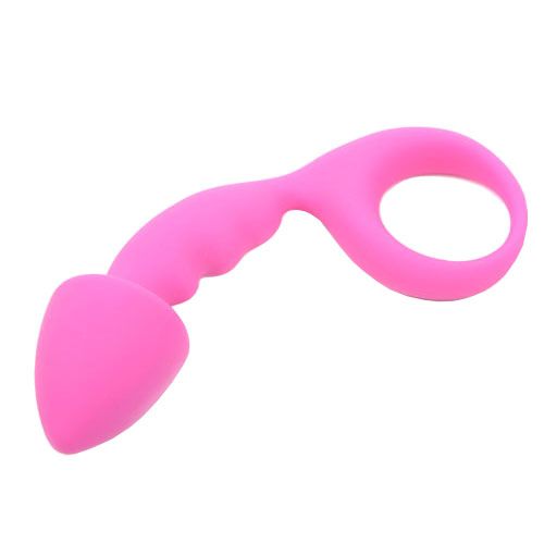 Silicone Sensations Pink Curved Comfort Butt Plug for Beginners