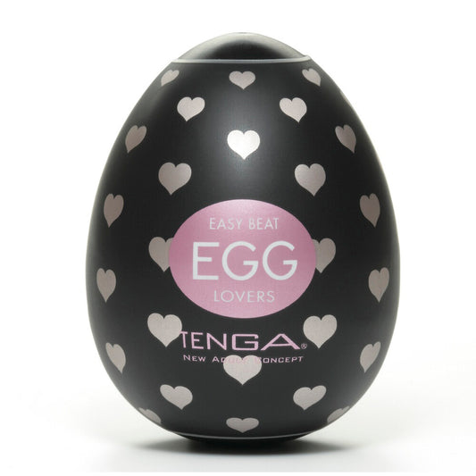 Tenga Lovers Egg White Masturbator with Heart Structure