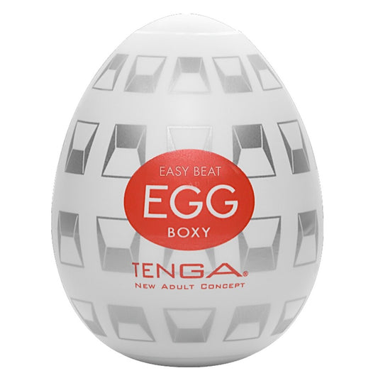 Tenga Boxy Egg White Silicone Disposable Masturbator