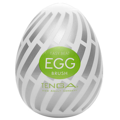 Tenga White Brush Egg Flexible Silicone Masturbator
