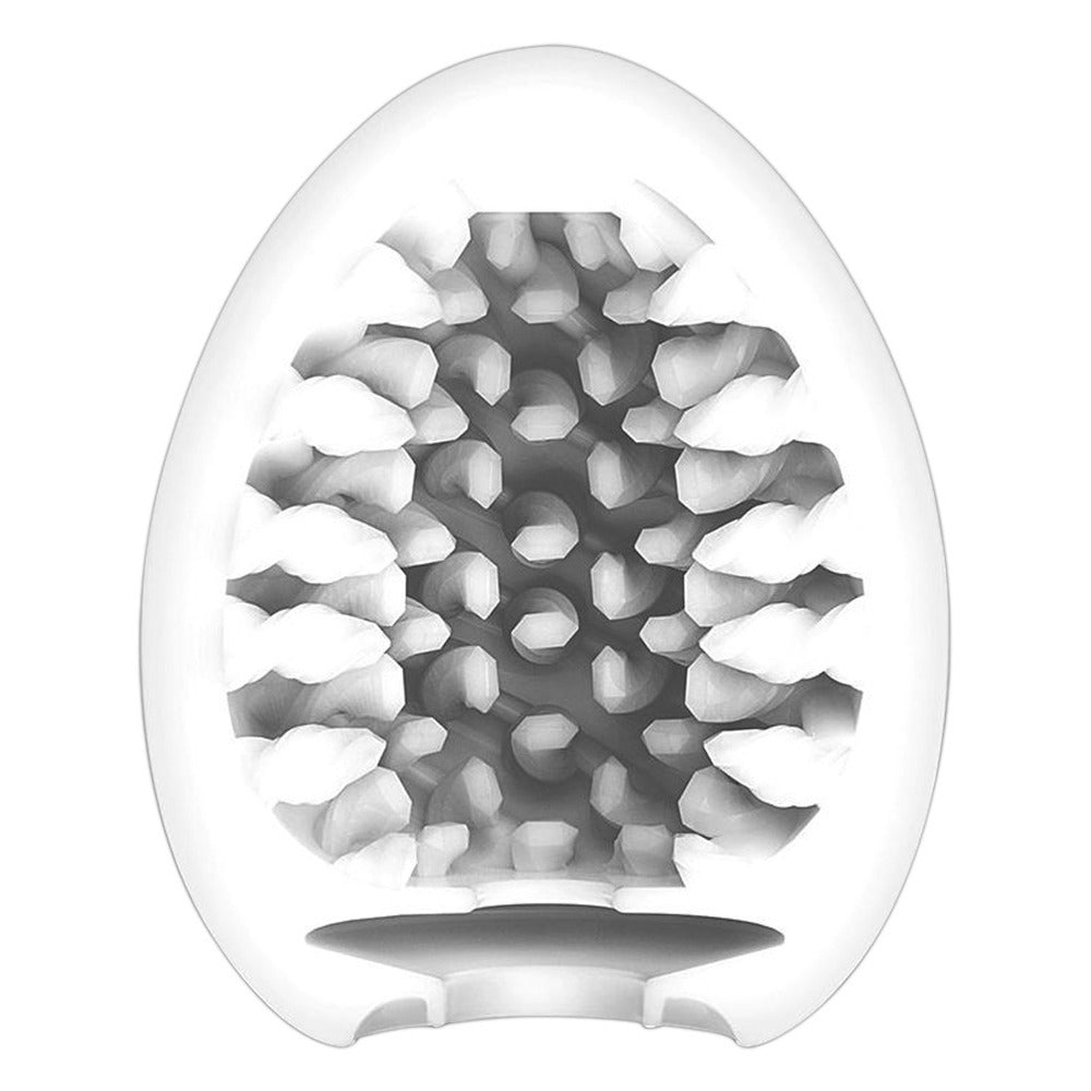 Tenga White Brush Egg Flexible Silicone Masturbator