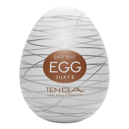 TENGA Silky 2 White Egg Masturbator with Ribbed Sensations