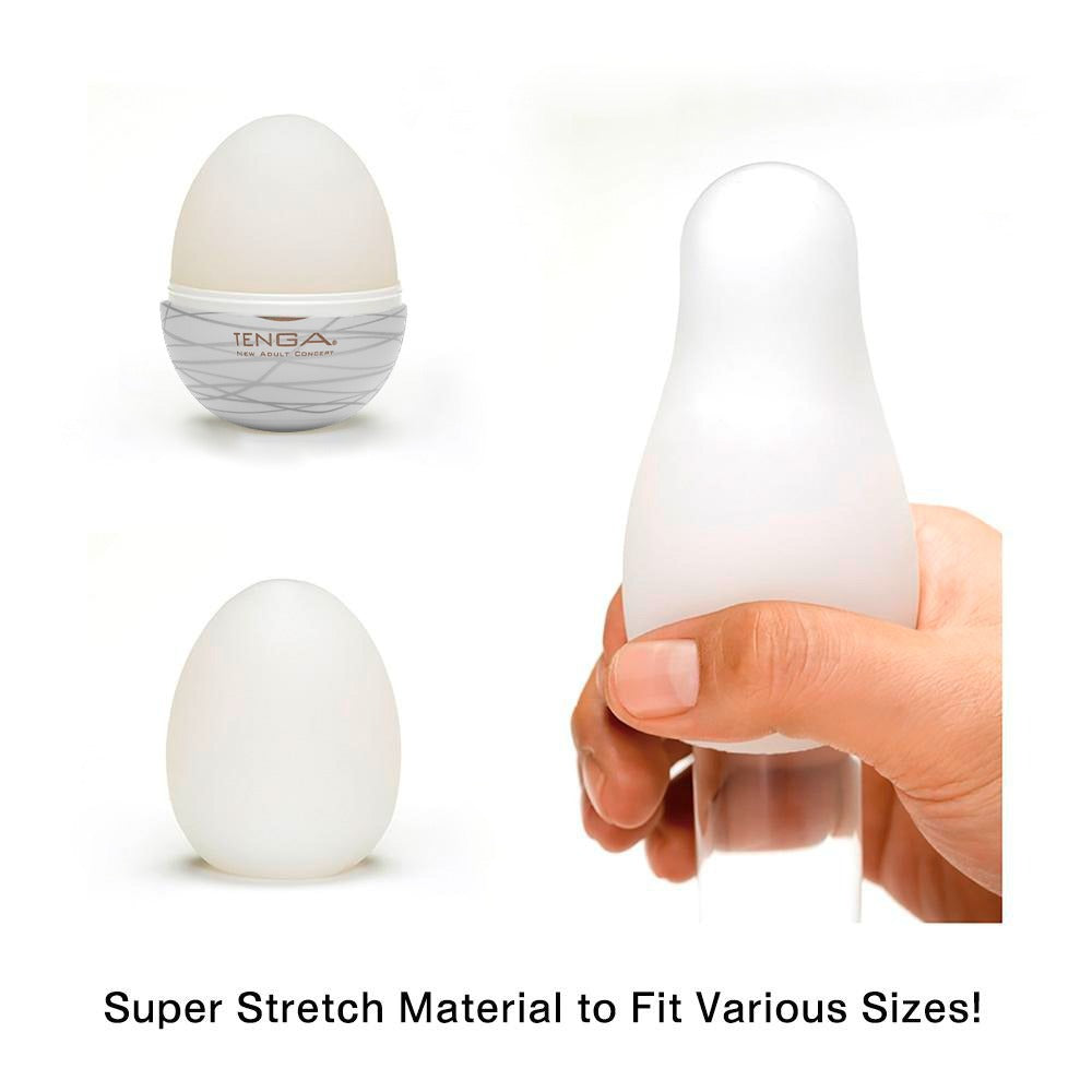 TENGA Silky 2 White Egg Masturbator with Ribbed Sensations