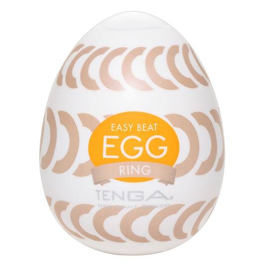 Tenga Clear Ring Egg Flexible Masturbator with Stimulating Texture
