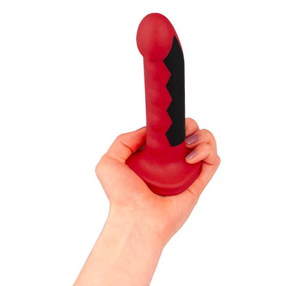 ElectraStim Red Silicone Fusion Komodo Dildo with Suction Cup