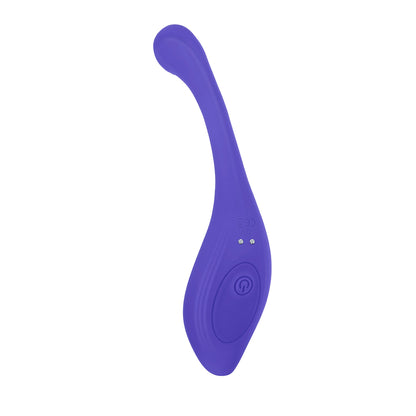 Evolved Creamy Silicone Dual-Ended Vibrator with Remote Control