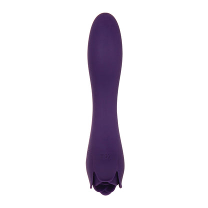 Evolved Pink Dual End Massager with Vibrator and Tongue Flicking Rose